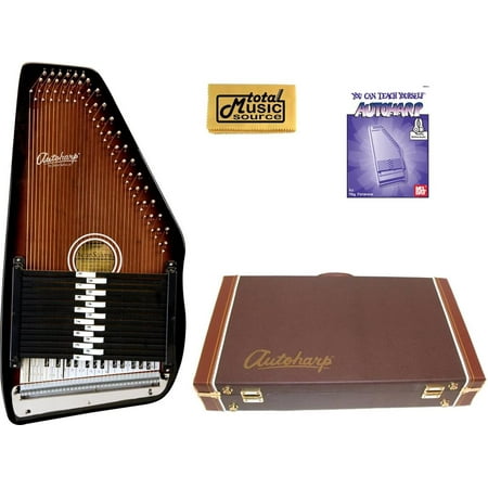 Oscar Schmidt 'Berkshire' 15 Chord Autoharp, Maple Body, Sunburst Finsih, OS15B w/Hard Case, OS15B AC449PACK