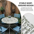 thumbnail image 2 of Sage Green Flower Round Tablecloth for 45-54 Inch Tables,Fitted Table Cover with Elastic Edge,Vintage Farmhouse Boho Leaf Spring Waterproof Outdoor Table Cloth Protector for Patio Garden Dinner, 2 of 9