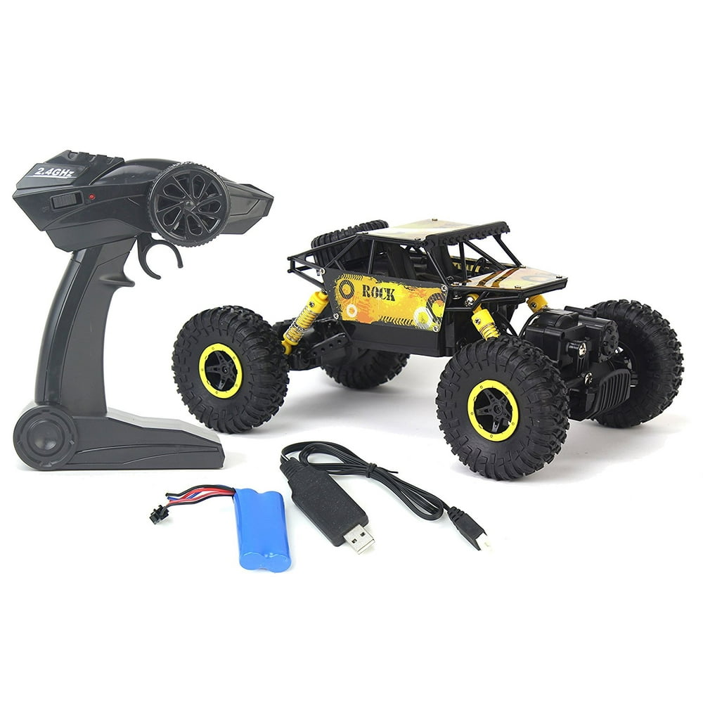 Rock Crawler Remote Control Toy Yellow Rally Buggy RC Car 2.4 GHz 118