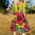 thumbnail image 3 of Flower Power Short Sleeved Dress Summer Dresses Birthday Dress for Women Luxury 2025 Dress Party Night, 3 of 6