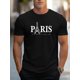 thumbnail image 1 of Camiseta Hombre GraphicParisian Chic LETTERS Print Mens T-Shirt - Soft, Breathable & Loose Fit - Ideal Spring Summer Casual Top for Trendsetters - Perfect Gift for Him Tee For Adult, Men, Women, Tee, 1 of 7