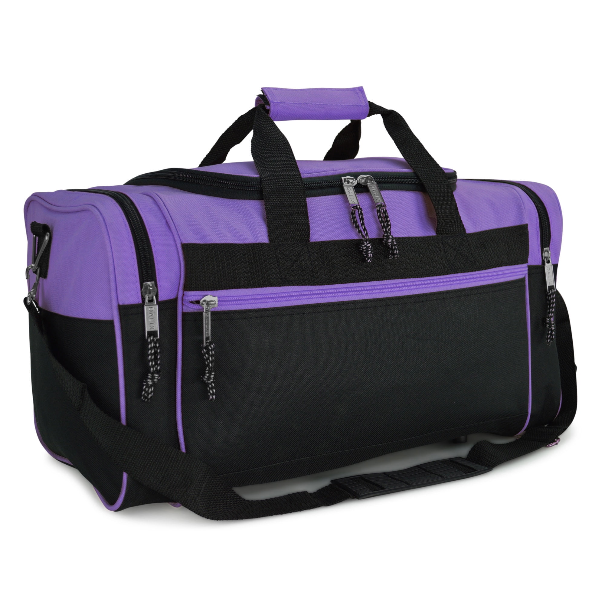 DALIX 21&quot; Blank Sports Duffle Bag Gym Bag Travel Duffel with Adjustable Strap in Purple ...
