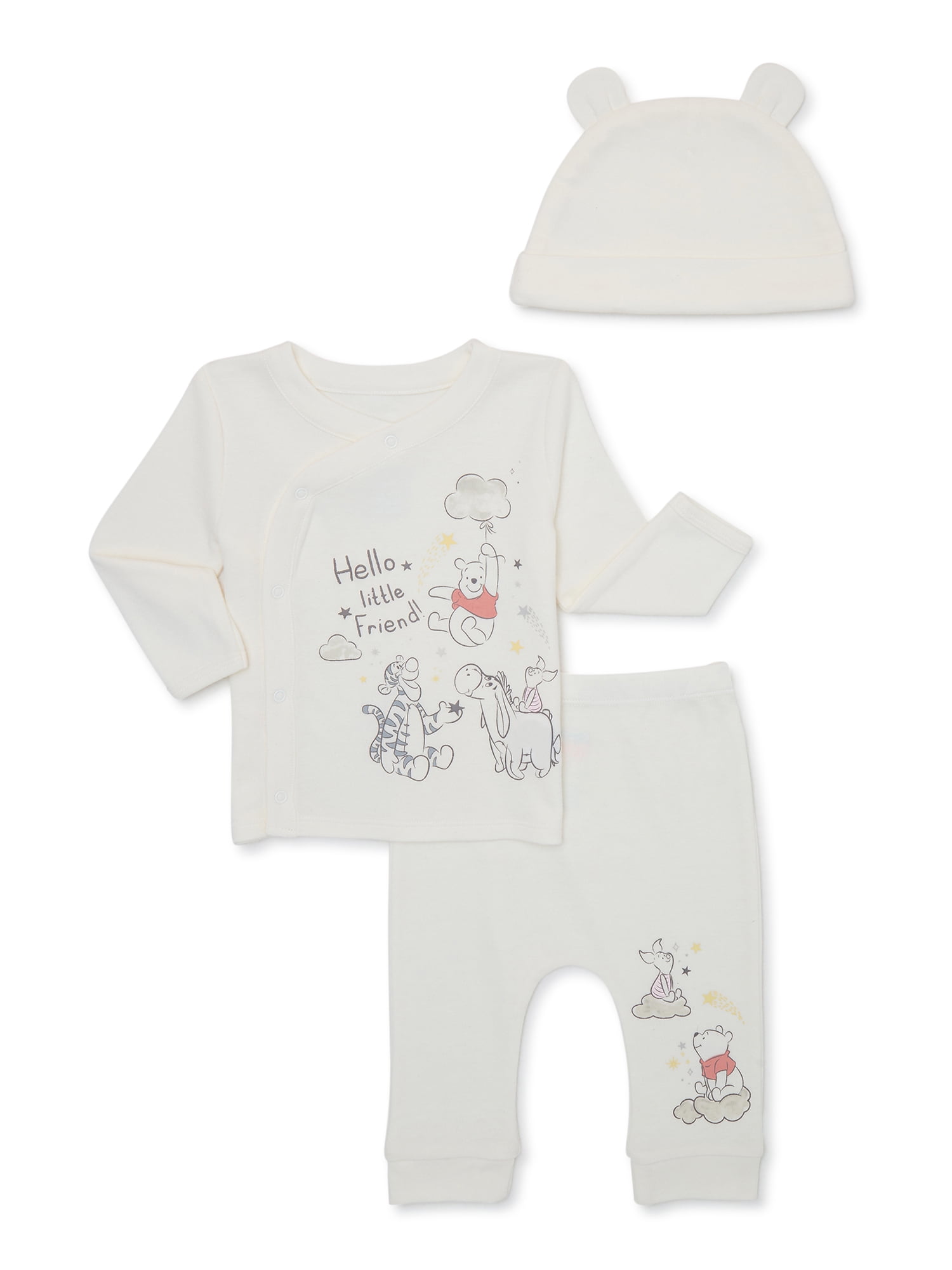 Disney Baby Wishes + Dreams Winnie The Pooh Baby Boys and Girls Unisex Take Me Home Set, Sizes 0-12 Months