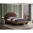 thumbnail image 2 of Meridian Furniture Madrid Brown Velvet Full Bed, 2 of 9
