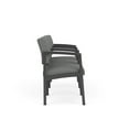 thumbnail image 4 of Lenox Steel Reception Waiting 3 Seats Chair / Charcoal Steel / Light Gray, 4 of 5