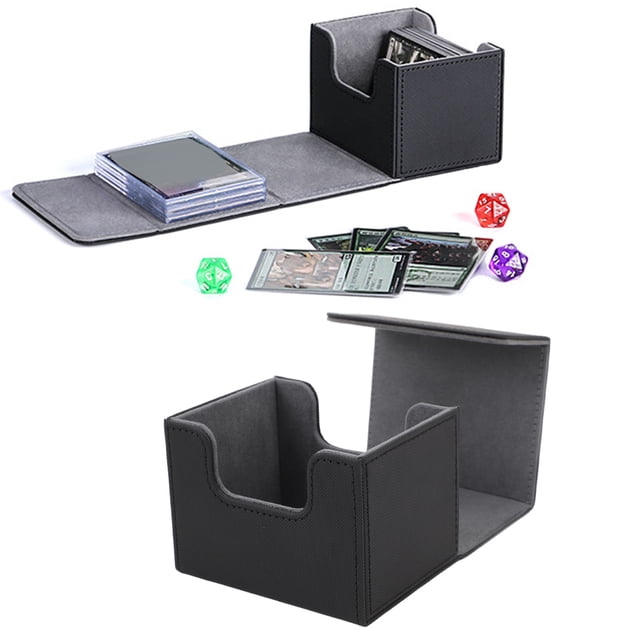 CAJA de Baraja de Cartas de Gran Capacidad, Diseño de Tapa Con Solapa Magnética, Soporte Protector para 100 Hojas de Cartas de Tarot y Cartas de Juego