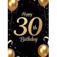 thumbnail image 4 of LUUFILx Happy 30th Birthday Banner Decorative Backdrop Party Supplies Gold Balloons Photography Props Celebration Background Decors Birthday Party, 4 of 8