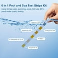 Pool Spa PH Test Strips,6 in 1 Water Quality Testing Strips Kit for Hot