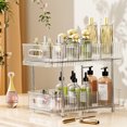 thumbnail image 1 of Double drawer cosmetic storage box transparent drawer, kitchen desktop multifunctional storage rack, 1 of 4