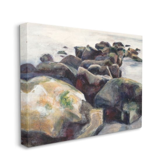 Stupell Industries Softened Beach Rocks Nautical Coast Line Design by Third and Wall, 16" x 20"
