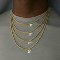 thumbnail image 2 of Classic Rope Chain Men Necklace Width 2/3/4/5 MM Stainless Steel Figaro Cuban Chain Necklace For Men Women Jewelry, 2 of 6