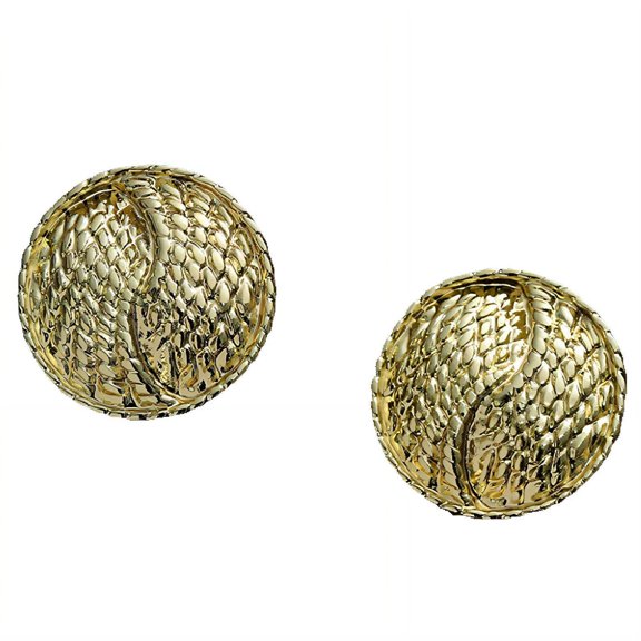 DESIGNICE 2026 New Clip on Earrings,Classic Round Stud Earrings Earrings for Women,Noble Black and Gold Combination Tragus Earrings for Women,Glod