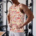 thumbnail image 5 of Gukieu Firefighter Icons Print Men's Quick Dry Fitness Vest, Round Neck Sleeveless Fitness Bodybuilding Top-4X-Large, 5 of 7