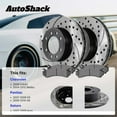 thumbnail image 3 of AutoShack Front Brake Rotors & Ceramic Pads for Chevrolet, Malibu 2004-2012, FWD L4 2.2L 2.4L V6 3.5L 3.6L 3.9L - E-Coated Drilled & Slotted - ShadowGuard - 11.65" (295.8 mm), 5-Lug, 3 of 5
