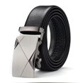 thumbnail image 4 of Cinturón de hombre con hebilla automática y diseño de lichi, cinturón sencillo para traje informal tipo Joker, 4 of 5