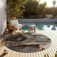 thumbnail image 6 of Addison Rugs Chantille Indoor/Outdoor Contemporary Watercolors Peach Washable Round Rug, 8' x 8', 6 of 6