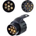 thumbnail image 2 of Adaptador de remolque Adaptador de remolque de 13 pines a 7 pines Conector convertidor de enchufe de remolque impermeable de 12 V para caravana, camión, RV, automóviles, barco - DKSFJKL, 2 of 5