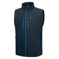 thumbnail image 3 of Mens Softshell Vest Fleece Windproof Water Resistant 6 Pockets for Hiking Blue XL, 3 of 8