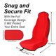 thumbnail image 3 of Funda de asiento de coche LoyaGour, impermeable, roja, 75 x 142 cm, 2 unidades, 3 of 7