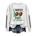 thumbnail image 1 of VBARHMQRT Brown Sweatshirt Women's Rugby Print Crewneck Long Sleeve Pullover Sweatshirt, 1 of 2