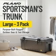 thumbnail image 2 of Plano 3 Pack Storage Trunk with Wheels, Lockable Sportsman Box, 108 Quart, Gray, 2 of 8