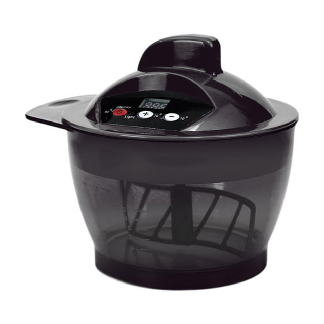 lionlar Electric Hair Color Mixing Bowl with USB Cable Lightweight Portable DIY Tool Black