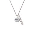 thumbnail image 2 of Delight Jewelry Marathon Roman Numeral Silvertone Balance Bar Charm Necklace, 23", 2 of 4
