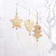 thumbnail image 1 of Adornos navideños colgantes de plumas en forma de estrella de cinco puntas | Decoración para el árbol de Navidad y fiestas | Elemento decorativo para interiores en ambientes festivos, 1 of 7