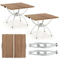 thumbnail image 1 of Costway Mesa De Camping De Aluminio, Mesa De Picnic Plegable De 2 Piezas Con Diseño Extensible, Tablero De Madera Veteada, Bolsa De Transporte, Almohadillas Antideslizantes Para Los Pies, 1 of 4