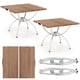thumbnail image 1 of Costway Mesa De Camping De Aluminio, Mesa De Picnic Plegable De 2 Piezas Con Diseño Extensible, Tablero De Madera Veteada, Bolsa De Transporte, Almohadillas Antideslizantes Para Los Pies, 1 of 4