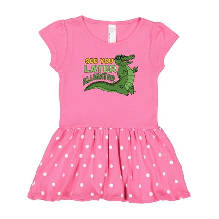 

Inktastic See You Later Alligator with Black Sunglasses Gift Toddler Girl Dress
