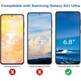 thumbnail image 3 of Galaxy S21 Ultra Screen Protector, [2 Pack] HD Tempered Glass Film Compatible for Samsung Galaxy S21 Ultra 5G 6.8 Inch Display [Support Fingerprint Unlock] [Full Edge Coverage] [Bubble Free], 3 of 7