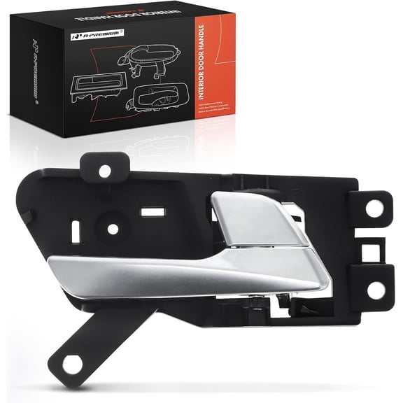 A-Premium Front or Rear Passenger Side Interior Door Handle Compatible with Hyundai Sonata 2015-2023, Silver Handle & Knob, Replace# 82620C1010VCS