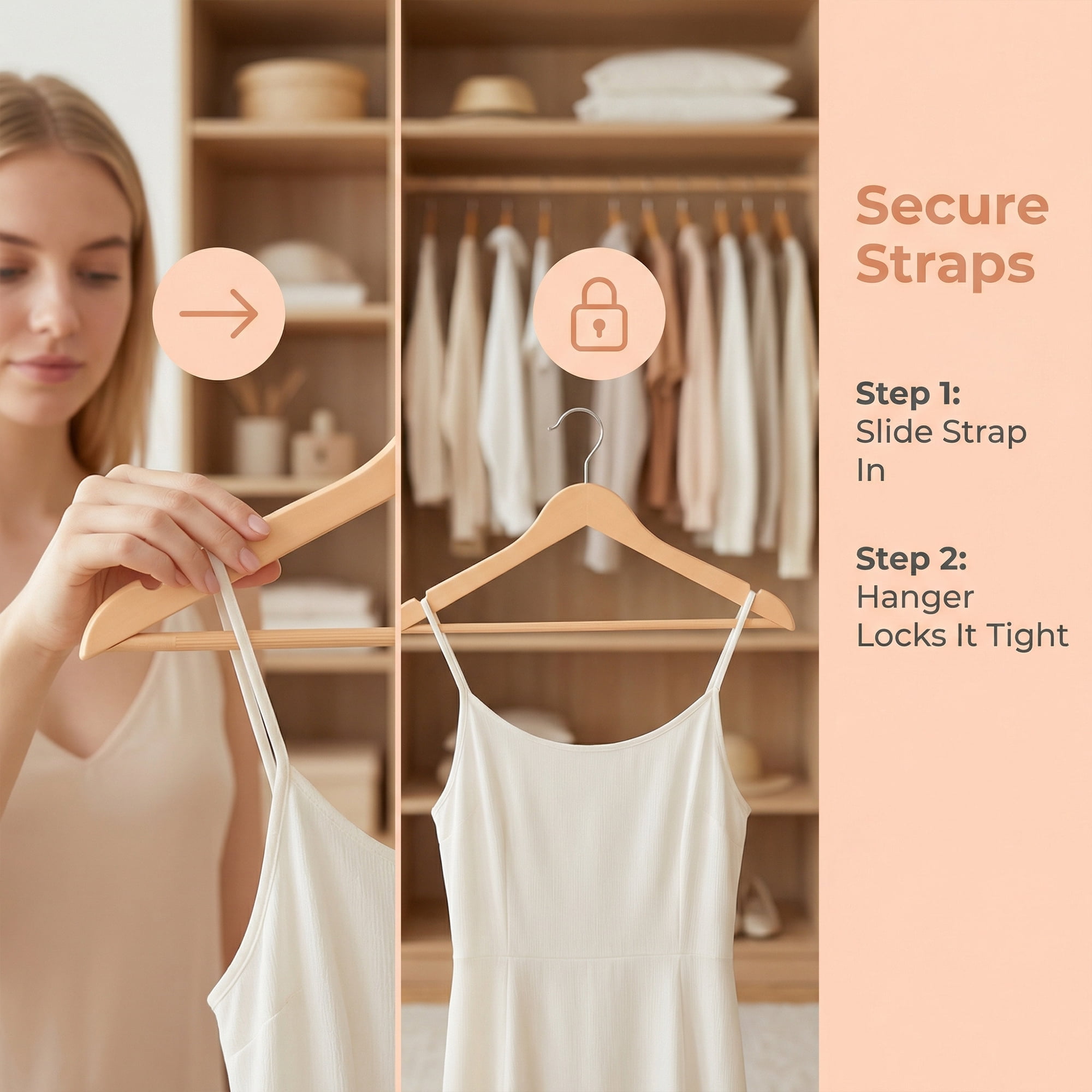 Unique Bargains 10Pcs Plastic Durable Space Saving Nonslip Hangers Brown