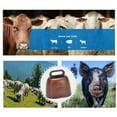 thumbnail image 2 of ckepdyeh 6 Pcs Metal Cow Bell, Cowbell Retro Bell for Horse Sheep Grazing Copper, Cow Bells Noise Makers, 2 of 5