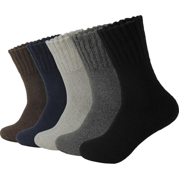 Zhengup Boot Socks for Men - Solid Winter Socks Thick Warm Work Socks Size 7-12