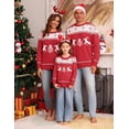 thumbnail image 3 of Totatuit Chandail de Noël Assorti pour la Famille Col Rond Rennes Flocons de Neige Chandail Tricoté Laid pour Hommes Femmes, 3 of 6