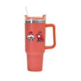 thumbnail image 1 of Taza para coche, taza con mango de acero inoxidable 304, taza de hielo con pajita, 40oz, 1 of 7