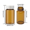 thumbnail image 2 of Empty Refillable Travel Glass Liquid Sampling Lab Storage Vials for Essential Oils,Perfumes 25ml Pack of 16, 2 of 6
