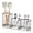 1 Large+2 Small, variant on Compact small stainless steel mesh utensil holder with drainage holes, breathable drying rack keeps cutlery dry, organizes knives, forks, spoons and chopsticks neatly on kitchen countertops.