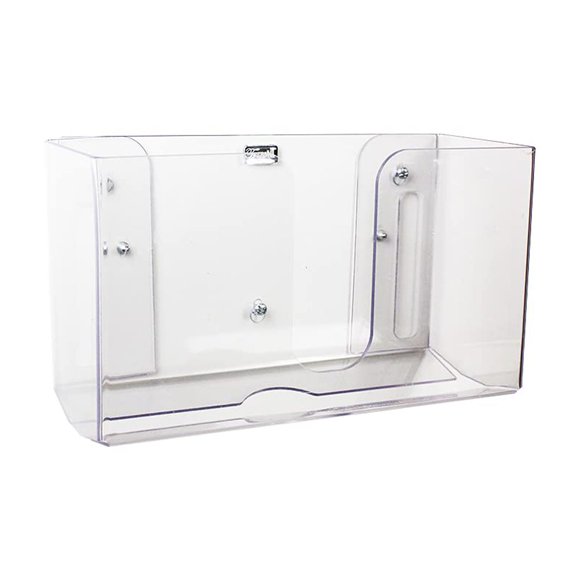 TrippNT 51912 Shatterproof Dual Dispensing Paper Towel Holder, Clear, PETG, 10 7/8 X 6 1/2 X 4 1/4 inches WHD