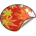 thumbnail image 5 of Coolnut Maple Autumn Leaves Christmas Tree Mats Waterproof Tree Skirt, Japanese Fall Leaf Xmas Tree Stand Tray Mat Floor Protector Pad for Holiday Party Decoration, 28.3", 5 of 6