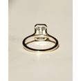 thumbnail image 2 of Cora Jewellery 2.25CT Bezel Set Emerald Cut Moissanite Engagement Ring For Women, 18K Yellow Gold, 2 of 5
