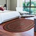 thumbnail image 2 of Ottomanson Non-Slip Area Rug for Living Room 5' x 6'6" Oval Durable Low Profile Carpet, Red Oriental, 2 of 8