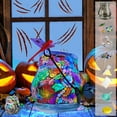 thumbnail image 4 of Kit de tarro de caramelo iluminado de Halloween DIY | Set de manualidades de mosaico de cristal brillante | Decoración de luz LED multicolor | Incluye materiales y adhesivo | 10 piezas, 4 of 7