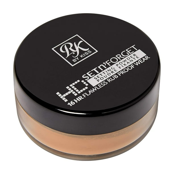 Ruby Kisses Polvo fijador suelto 0.4oz Suaviza sin peso Acabado matificante y control de brillo Polvo mineral de sílice pura (rico)