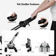 thumbnail image 2 of SKISOPGO Dog Stroller Pet Stroller Foldable Cat Stroller for Travel 4 Wheels Puppy Stroller, 2 of 9