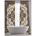 thumbnail image 5 of Boho Ethnic Sheer Curtains 96 Inch Length 2 Panels Set, Vintage Bohemian Traditional Floral Classic Voile Window Treatment Semi Sheer Long Curtains Drapes for Bedroom/Living Room/Kitchen 52"x96"x2, 5 of 7