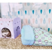 Hedgehog Cuddle Snuggle Sack Sleeping Bag Pouch for Small Animal Beds ( Blue )