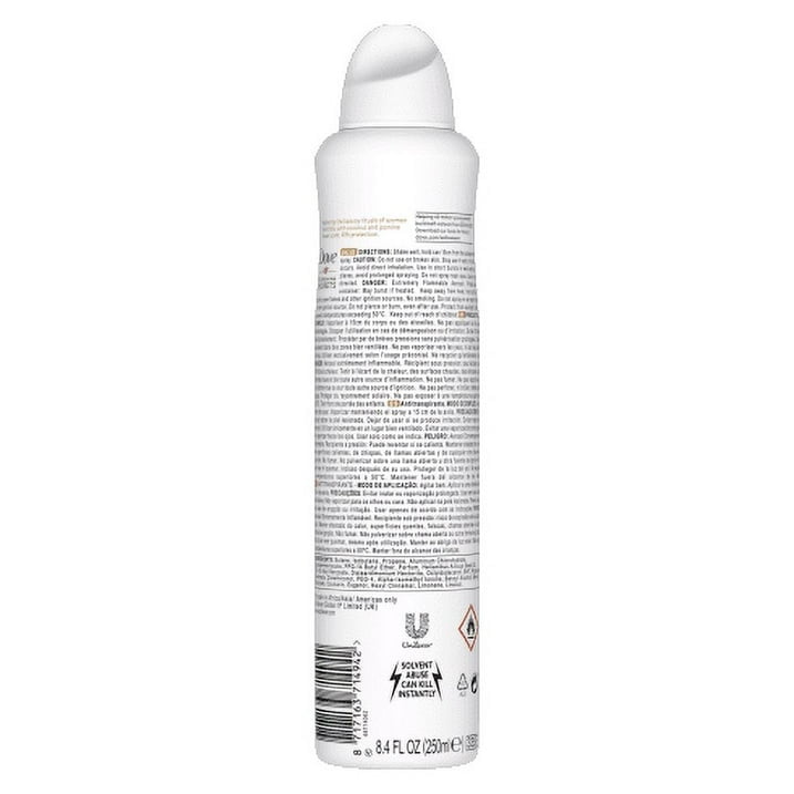 Dove Nourishing Secrets Coconut  Jasmine Antiperspirant 48HR Deo Spray, 250ML 8.45 oz